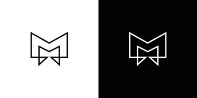 koel en modern mm logo ontwerp vector