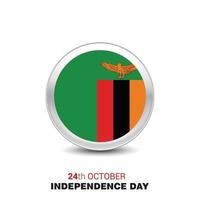 Zambia onafhankelijkheid dag ontwerp kaart vector