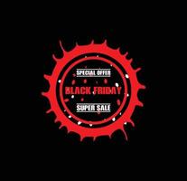 zwart vrijdag uitverkoop promotionele afzet banier, poster met rood labels. vector illustratie