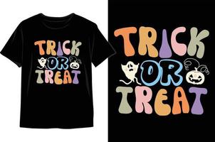 truc of traktatie halloween t overhemd ontwerp. vector