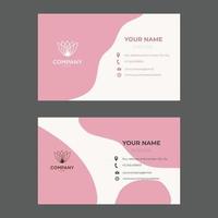 bedrijf kaart met roze kleur, elegant en vrouwelijk vector