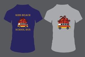 kinderen bus t-shirt ontwerp voor u vector