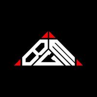 bgm brief logo creatief ontwerp met vector grafisch, bgm gemakkelijk en modern logo in driehoek vorm geven aan.