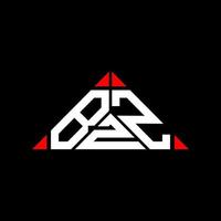bzz brief logo creatief ontwerp met vector grafisch, bzz gemakkelijk en modern logo in driehoek vorm geven aan.