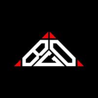 bgo brief logo creatief ontwerp met vector grafisch, bgo gemakkelijk en modern logo in driehoek vorm geven aan.