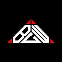 bgw brief logo creatief ontwerp met vector grafisch, bgw gemakkelijk en modern logo in driehoek vorm geven aan.