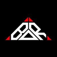 bor brief logo creatief ontwerp met vector grafisch, bor gemakkelijk en modern logo in driehoek vorm geven aan.