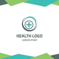 Gezondheid logo ontwerp met typografie vector