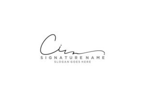 eerste ci brief handtekening logo sjabloon elegant ontwerp logo teken symbool sjabloon vector icoon