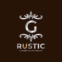 brief g rustiek vector logo sjabloon ontwerp voor mode, bruiloft, spa, salon, hotel, restaurant, schoonheid zorg