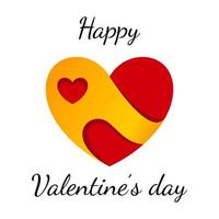 decoratief hart vorm met tekst gelukkig valentijnsdag dag voor een minnaar vector