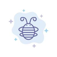 bij insect kever kever lieveheersbeestje lieveheersbeestje blauw icoon Aan abstract wolk achtergrond vector