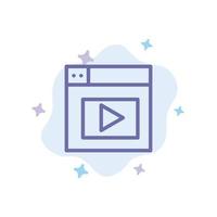 web ontwerp video blauw icoon Aan abstract wolk achtergrond vector