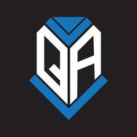 qa brief logo ontwerp Aan zwart achtergrond. qa creatief initialen brief logo concept. qa brief ontwerp. vector