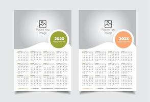 muur kalender 2023 ontwerp vector