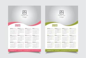 2023 muur kalender ontwerp vector