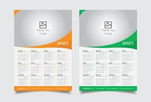 muur kalender ontwerp 2023 vector