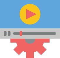 video Speel instelling ontwerp vlak kleur icoon vector icoon banier sjabloon