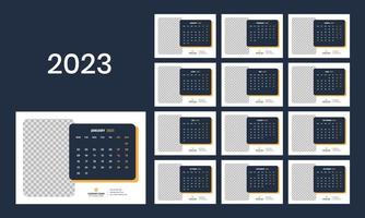 bureau kalender 2023 sjabloon vector