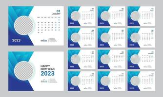 bureau kalender 2023 sjabloon vector