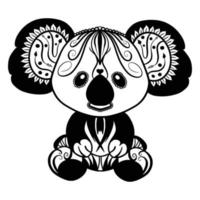 koala kleur bladzijde mandala ontwerp. afdrukken ontwerp. t-shirt ontwerp. vector