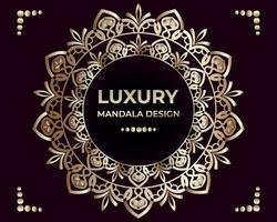 luxe gouden mandala-achtergrondontwerp vector