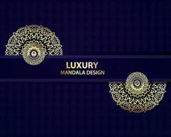 luxe gouden mandala-achtergrondontwerp vector