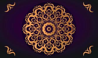 luxe gouden mandala-achtergrondontwerp vector