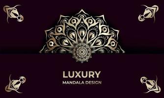 luxe sier- abstract mandala ontwerp vector