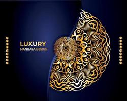 luxe gouden mandala-achtergrondontwerp vector