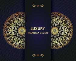 luxe gouden mandala-achtergrondontwerp vector