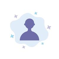 avatar gebruiker eenvoudig blauw icoon Aan abstract wolk achtergrond vector