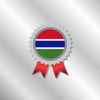 illustratie van Gambia vlag sjabloon vector