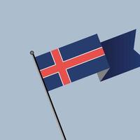 illustratie van IJsland vlag sjabloon vector