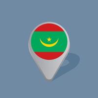 illustratie van mauritania vlag sjabloon vector