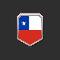 illustratie van Chili vlag sjabloon vector