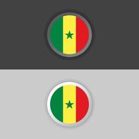 illustratie van Senegal vlag sjabloon vector