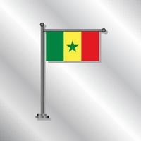 illustratie van Senegal vlag sjabloon vector