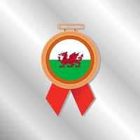 illustratie van Wales vlag sjabloon vector