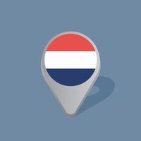 illustratie van Nederland vlag sjabloon vector