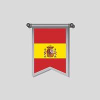 illustratie van Spanje vlag sjabloon vector