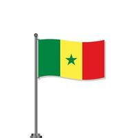 illustratie van Senegal vlag sjabloon vector