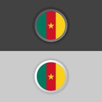 illustratie van Kameroen vlag sjabloon vector