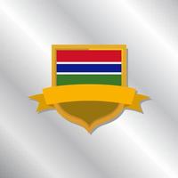 illustratie van Gambia vlag sjabloon vector