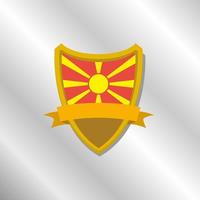 illustratie van Macedonië vlag sjabloon vector