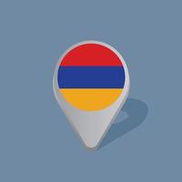 illustratie van Armenië vlag sjabloon vector