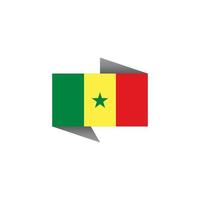 illustratie van Senegal vlag sjabloon vector