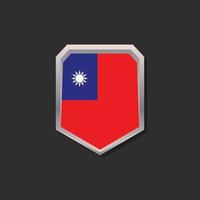 illustratie van Taiwan vlag sjabloon vector