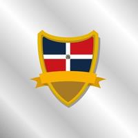 illustratie van dominicaans republiek vlag sjabloon vector