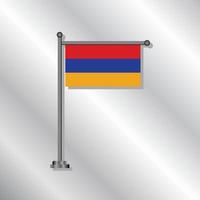 illustratie van Armenië vlag sjabloon vector